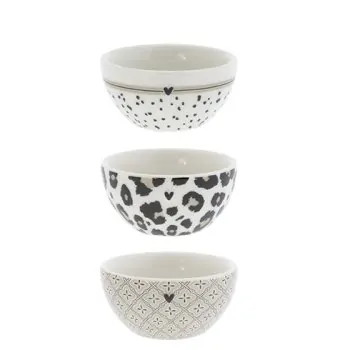 Mini bowls "Leopard" 3x6cm Set of 3 - Bastion Collections