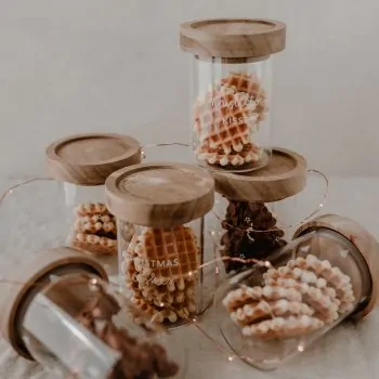 Mini storage jars "Christmas" white 9cm Set of 6 - Eulenschnitt - Article Picture 3