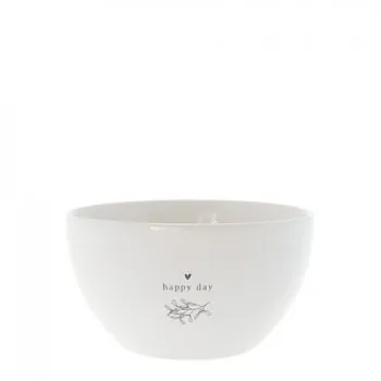 Cereal bowls "Happy Day" black - Bastion Collections