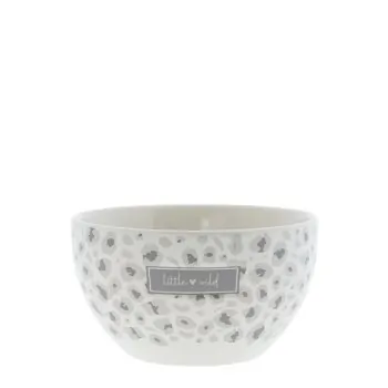 Cereal bowl leopard "little wild" gray - Bastion Collections