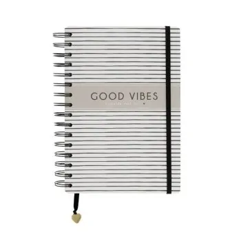 Notizblock "GOOD VIBES – brighten your day" A5 - Bastion Collections