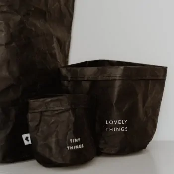 Paper bag "Lovely & Tiny" set of 2 black - Eulenschnitt - Article Picture 3