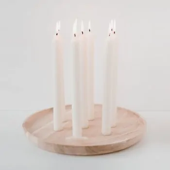 Round candle tray oak - Eulenschnitt