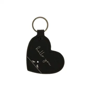 Key ring black "hello you" - Bastion Collections