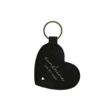 Porte-clés noir "sunshine on my mind" - Bastion Collections