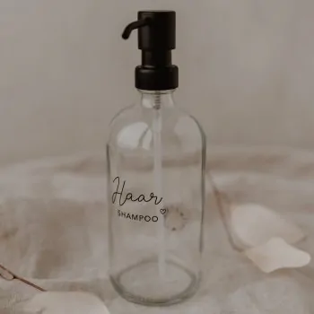 Distributeur de savon "Haarshampoo" 500ml transparent - Eulenschnitt