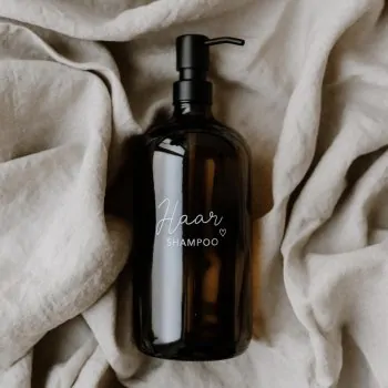 Distributeur de savon "Haarshampoo" 1l marron - Eulenschnitt