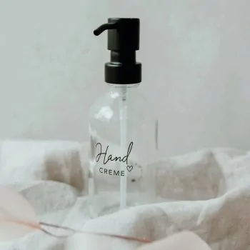 Soap dispenser "Handcreme" 250ml transparent - Eulenschnitt