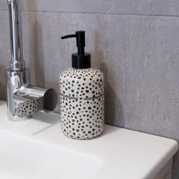 Dispenser di sapone "dots" beige - Bastion Collections - Immagine dell'oggetto 2