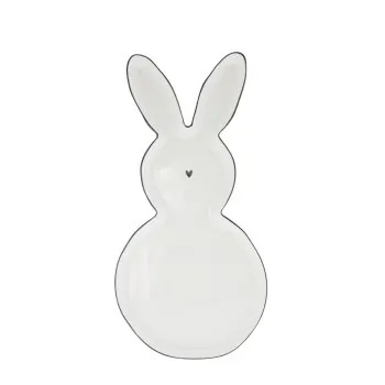 Serving plate "bunny & heart" black - Bastion Collections