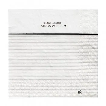 Napkin "Dinner is better when we eat together" Lunch - Bastion Collections