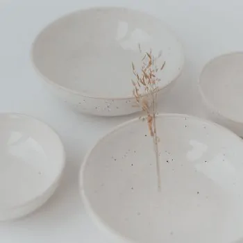 Stoneware Bowls "Calma" Set of 2 - Eulenschnitt