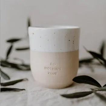 Stoneware mug "DO NOTHING CLUB" - Eulenschnitt