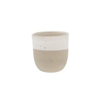 Stoneware mug heart small - handmade - Eulenschnitt