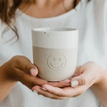 Stoneware mug "Smiley Big" - handmade - Eulenschnitt