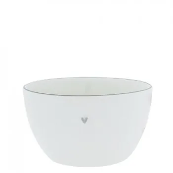 Soup bowl "heart" medium gray - Bastion Collections