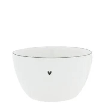 Soup bowl "heart" medium black - Bastion Collections