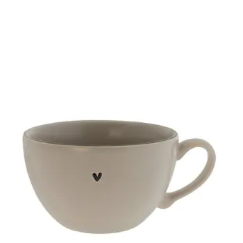 Soup cup "heart" small matt beige - Bastion Collections