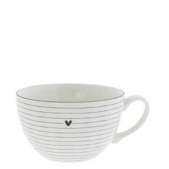 Soup cup "stripes" small black - Bastion Collections