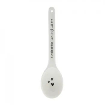 Tapas spoon "All my favorite ingredients" 16cm black - Bastion Collections