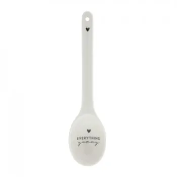 Tapas spoon "Everything yummy" 16cm black - Bastion Collections