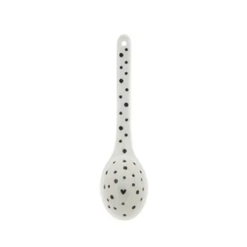 Tapas spoon "dots with heart" 13cm black - Bastion Collections - Article Picture 1