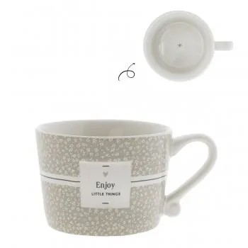 Cup "Enjoy little things" small beige - Bastion Collections