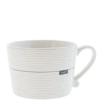 Cup "Happy & Stripes" large black - Bastion Collections