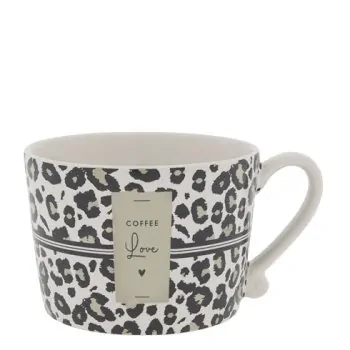 Cup Leopard "COFFEE Love" big beige - Bastion Collections