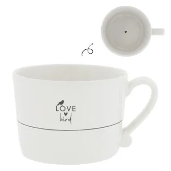 Cup "Love bird" large black - Bastion Collections