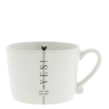 Cup "YES – You are the best" large beige - Bastion Collections