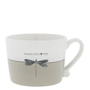 Tasse "beautiful day" gross schwarz - Bastion Collections