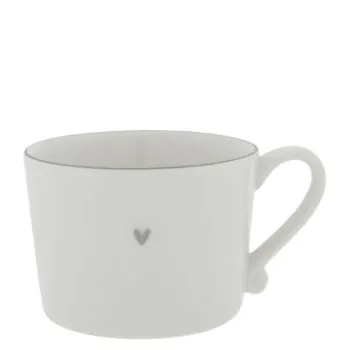 Cup "heart & line" big gray - Bastion Collections