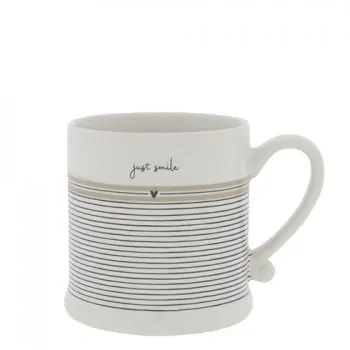 Tazza "just smile" nera - Bastion Collections