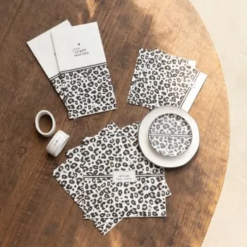 Piatto per bustine di tè "leopard" beige 9cm - Bastion Collections - Immagine dell'oggetto 2
