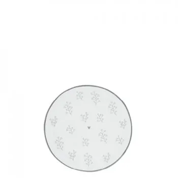 Piatto per bustine di tè "petals" grigio 9cm - Bastion Collections