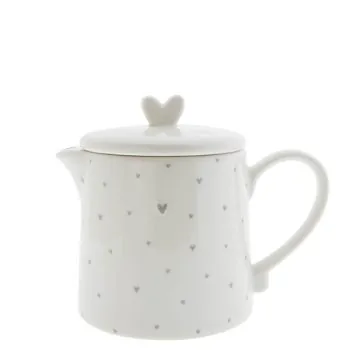 Teapot "hearts" gray - Bastion Collections - Article Picture 1