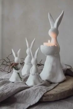 Tea candle bunny with egg - Majas Cottage - Article Picture 2