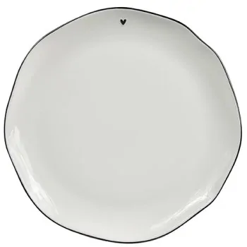 Plate "heart" black - Bastion Collections
