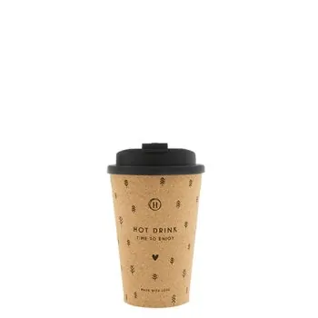 To Go Becher "HOT DRINK – TIME TO ENJOY" - Bastion Collections Artikelbild 1