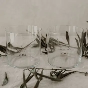 Drinking glass "Mood" set of 2 black - Eulenschnitt