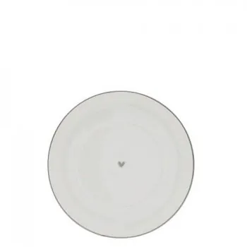 Saucer "heart & line" gray - Bastion Collections