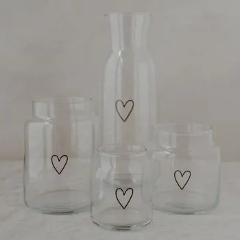 Vase aus Glas Herz klein schwarz - Eulenschnitt Artikelbild 7