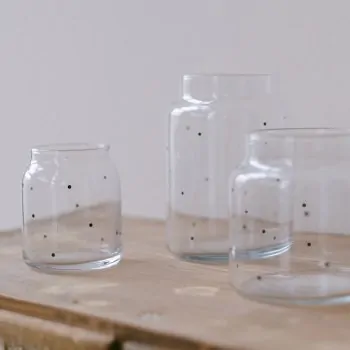 Vase of Glass dots medium black - Eulenschnitt - Article Picture 6