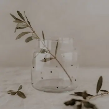 Vase aus Glas Punkte mittel schwarz - Eulenschnitt Artikelbild 2