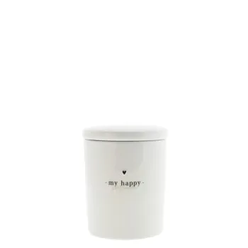 Storage tin "My Happy" small black - Bastion Collections