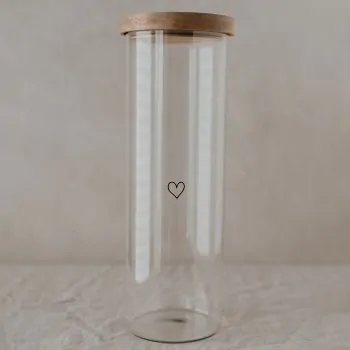 Storage jar heart black 30cm - Eulenschnitt
