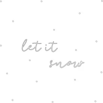 Wandsticker "Let it snow" - Eulenschnitt