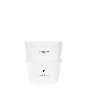 Water glass "Enjoy your drink" - Bastion Collections