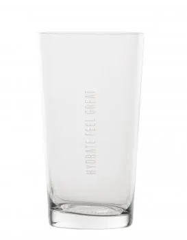 Water glass "HYDRATE FEEL GREAT" 150ml - räder design
